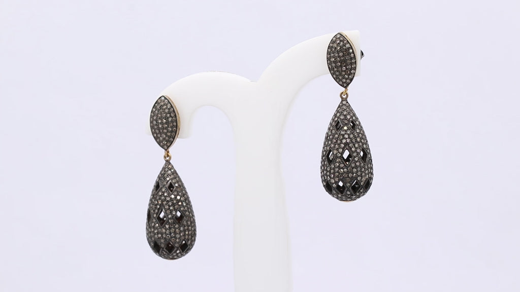 Diamond 925 Sterling Silver Gorgeous Drop Dangle Earring