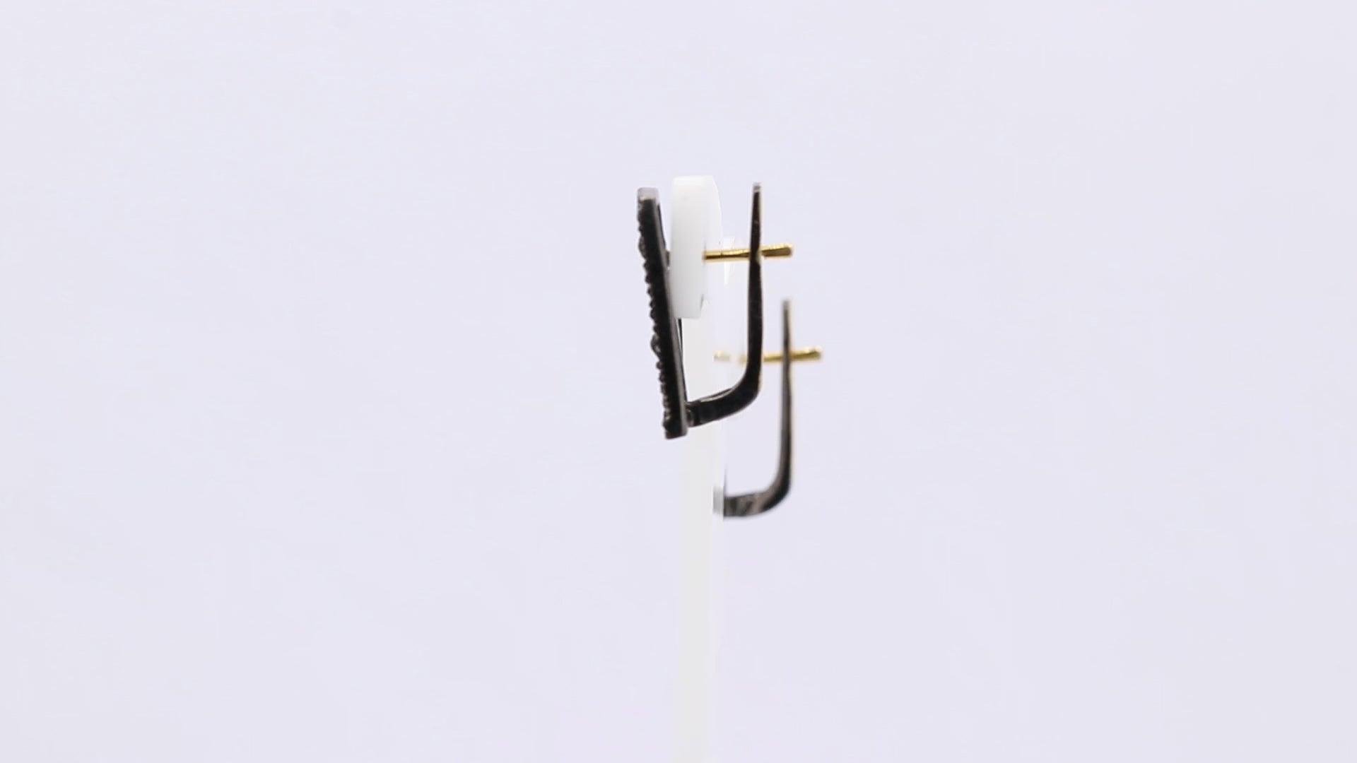 Diamond And Natural Blue Sapphire Gemstone 925 Sterling Silver Earring